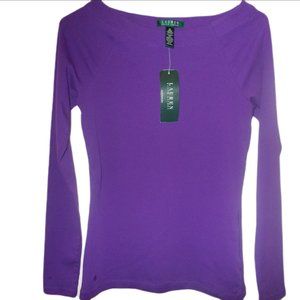 Ralph Lauren NWT stretchy long sleeve crew (med)